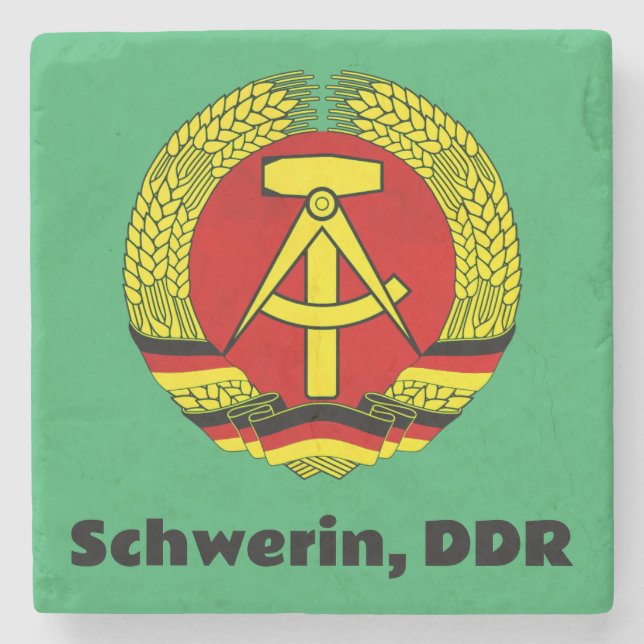 Schwerin, DDR, Schwerin, Tyskland, Öster German Os Stenunderlägg (Framsidan)