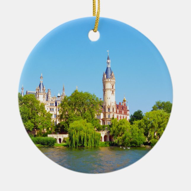 Schwerin Palace, Tyskland Julgransprydnad Keramik (Framsidan)