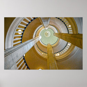 Schwerins slott Spiraltrappa i Tyskland Poster