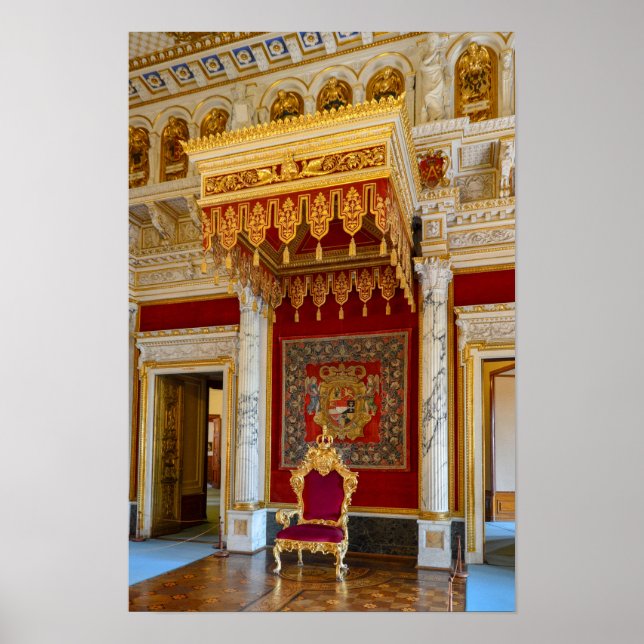 Schwerins slott, tronsal, Tyskland Poster (Framsidan)