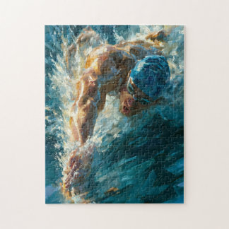 Schwimmen Puzzle – Kraulschwimmer Freistil Pussel
