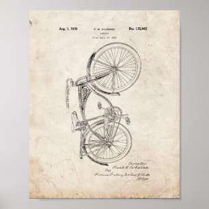 Schwinn cykelpatent - gammal Look Poster