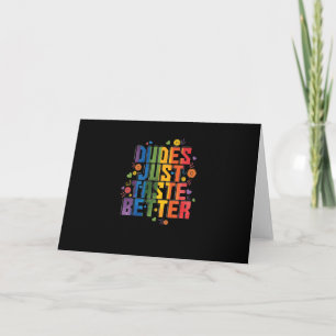 Schwul "Dudes Just Taste Better" Kort