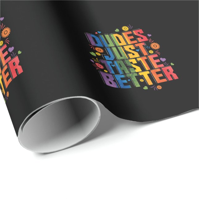 Schwul "Dudes Just Taste Better" Presentpapper (Rullad Hörn)