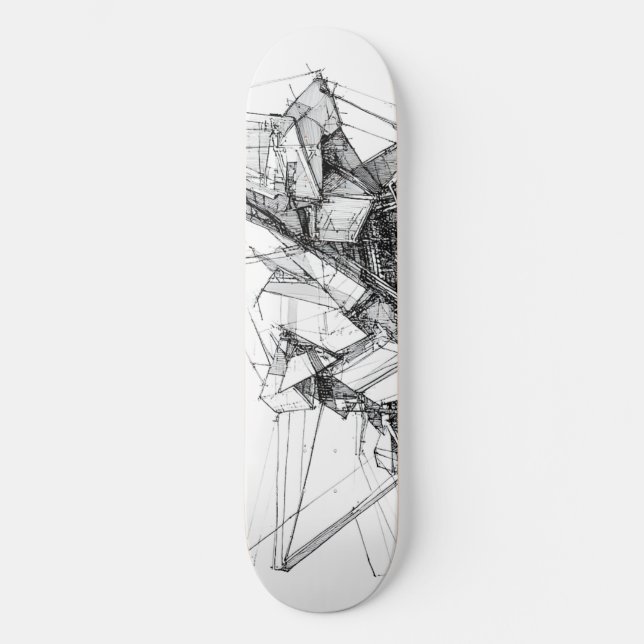 Sci-Fi-Abstrakt Mini Skateboard Bräda 18,5 Cm (Framsida)
