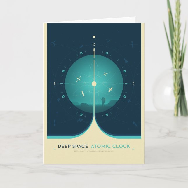 Sci-Fi Ad, Blue Atomic Clock, Deep Space Kort (Framsida)