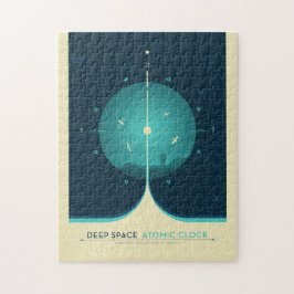 Sci-Fi Ad, Blue Atomic Clock, Deep Space Pussel