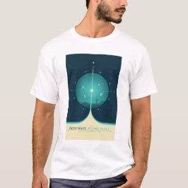 Sci-Fi Ad, Blue Atomic Clock, Deep Space T Shirt