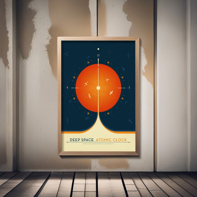 Sci-Fi Ad, Orangens atomklocka, djupt utrymme Fototryck (Skapare uppladdad)