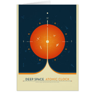 Sci-Fi Ad, Orangens atomklocka, djupt utrymme Hälsningskort