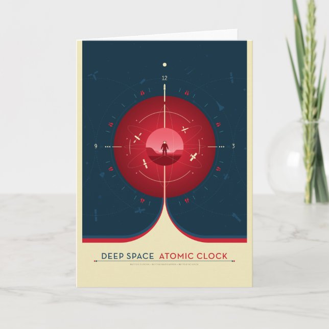 Sci-Fi Ad, Red Atomic Clock, Deep Space Kort (Framsida)
