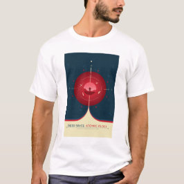 Sci-Fi Ad, Red Atomic Clock, Deep Space T Shirt