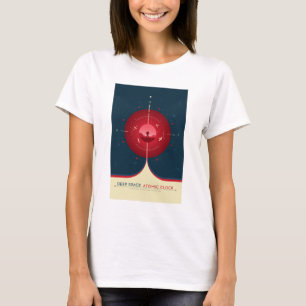 Sci-Fi Ad, Red Atomic Clock, Deep Space T Shirt