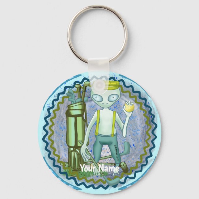 sci-fi Alien Golf-nyckelring Nyckelring (Framsida)