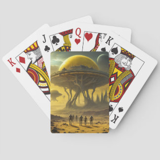 Sci-Fi Alien World View Planet Ufo Torn Casinokort