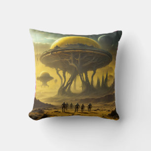 Sci-Fi Alien World View Planet Ufo Torn Kudde