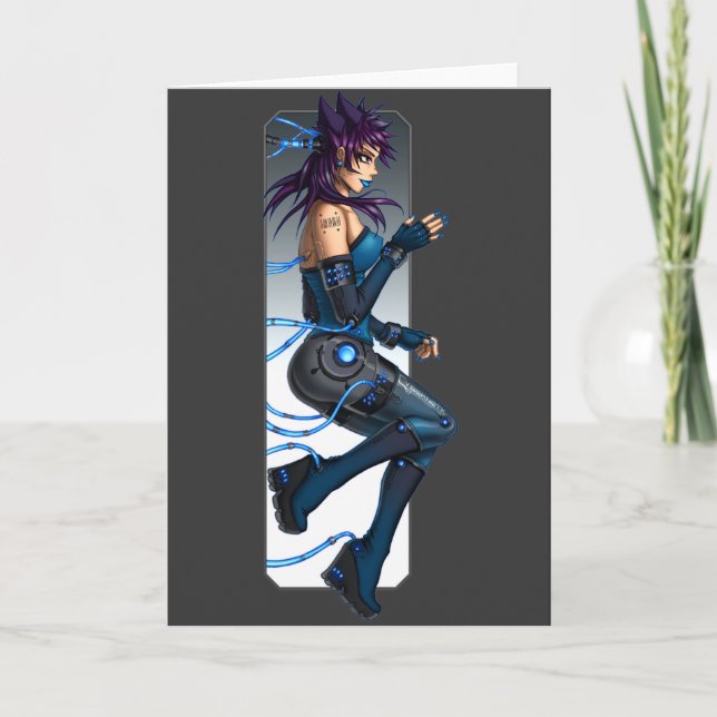 Sci-Fi Anime Girl Kort (Framsida)