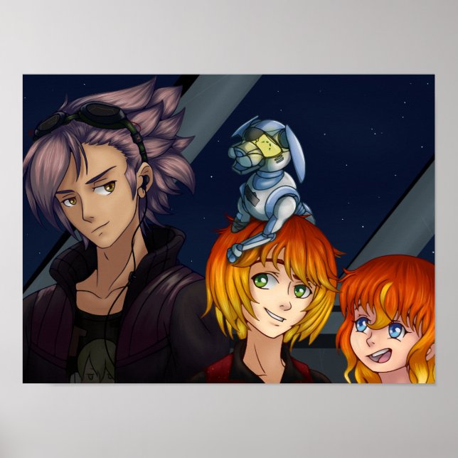 Sci Fi Anime-vänner Poster (Framsidan)
