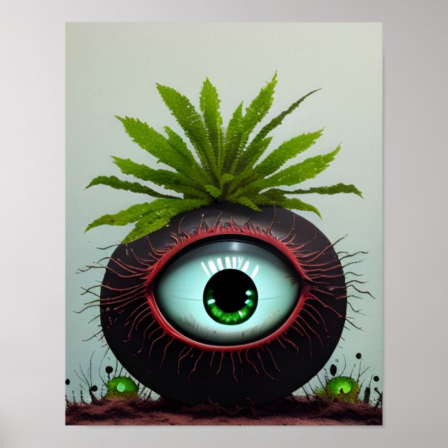 Sci-fi-anläggning med Öga Poster (Framsidan)