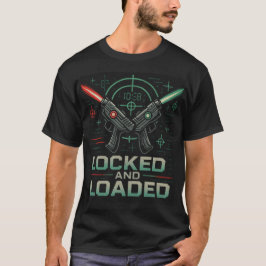 Sci-fi-åtgärden låst och inläst t shirt