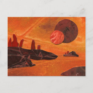 Sci-Fi "Brand"-dubblan sol, lava-hav Vykort