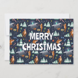 Sci-Fi Christmas | Big Foot, Aliens, & Reindeer Julkort