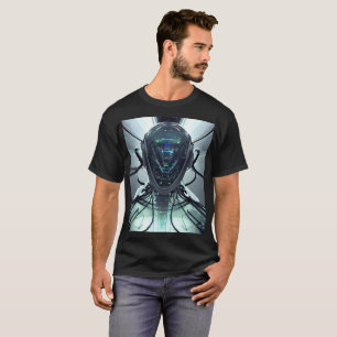 Sci-Fi Cyber Droid Fighter Pilot T Shirt