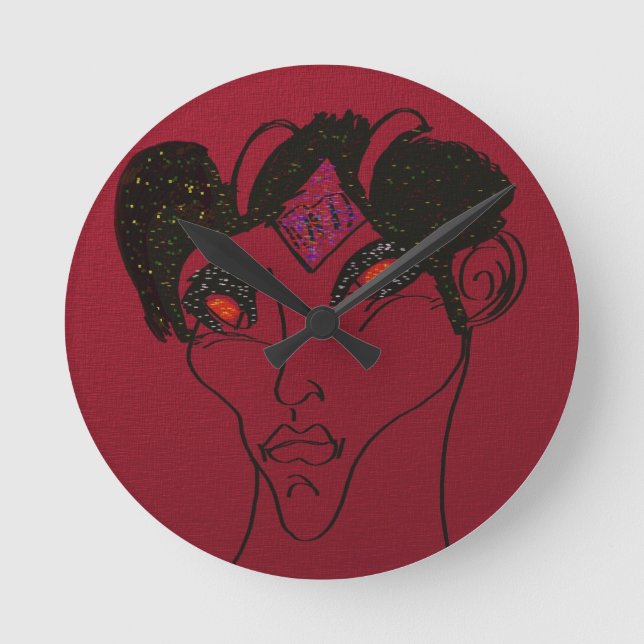 Sci-fi Demon Hunter Countess Rund Klocka (Framsida)