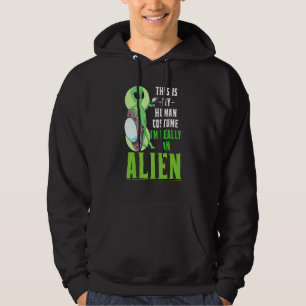 Sci Fi Det här är min mänskliga dräkt Im Verkligen Hoodie