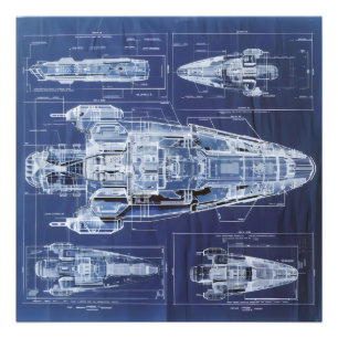 Sci-Fi-diagram för Frakt i rymden Fototryck