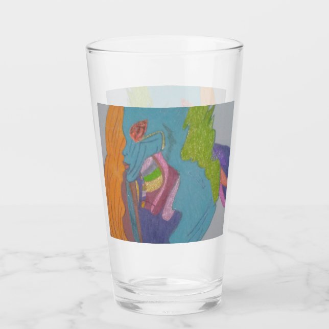 Sci-fi Fantasy Female Creature Glass Cup Glaskopp (Framsida)