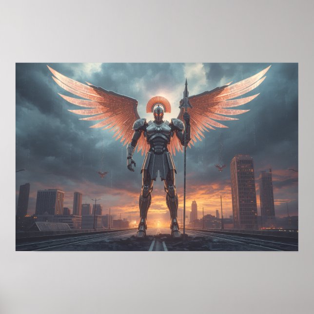  Sci Fi Fantasy: Sentinel of the Crimson Dawn Poster (Framsidan)