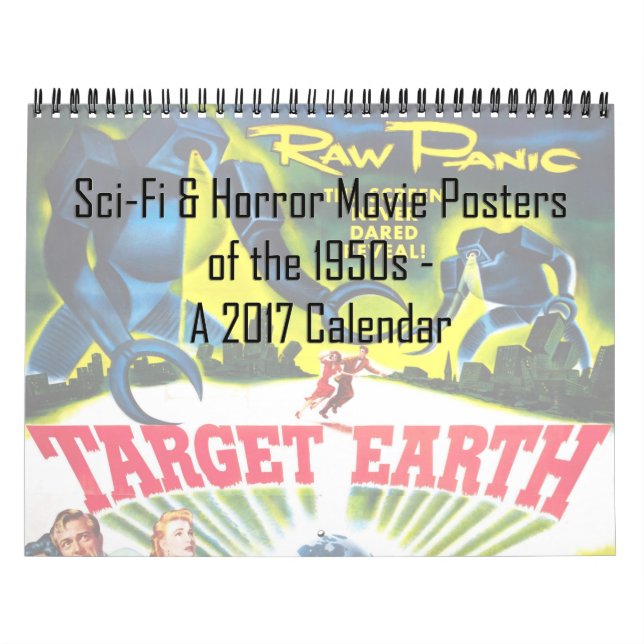 Sci-Fi & fasafilmaffischer av 50-talkalendern Kalender (Omslag)