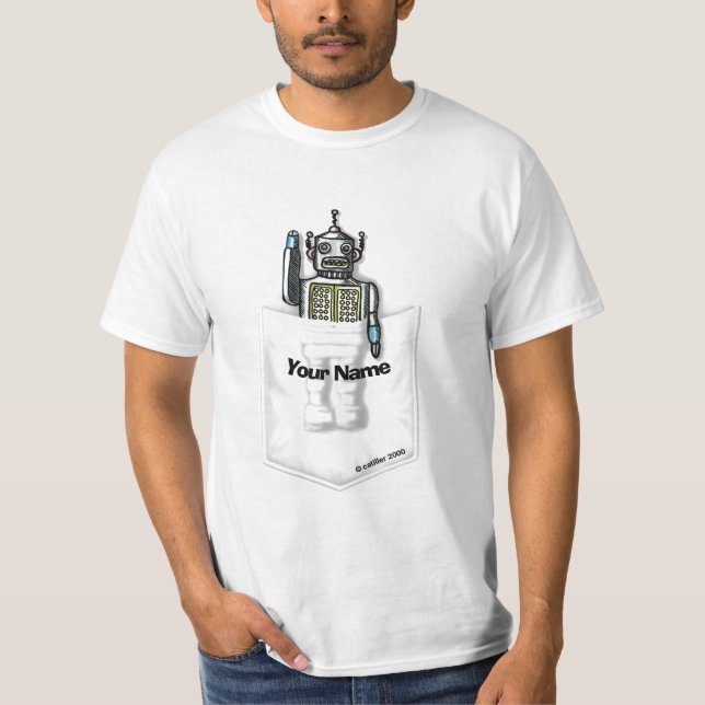 Sci-fi fickrobot  t shirt (Framsida)