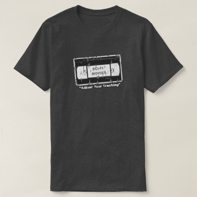 Sci-Fi-filmer - VHS justerar blk&vit för spårning Tröja (Design framsida)