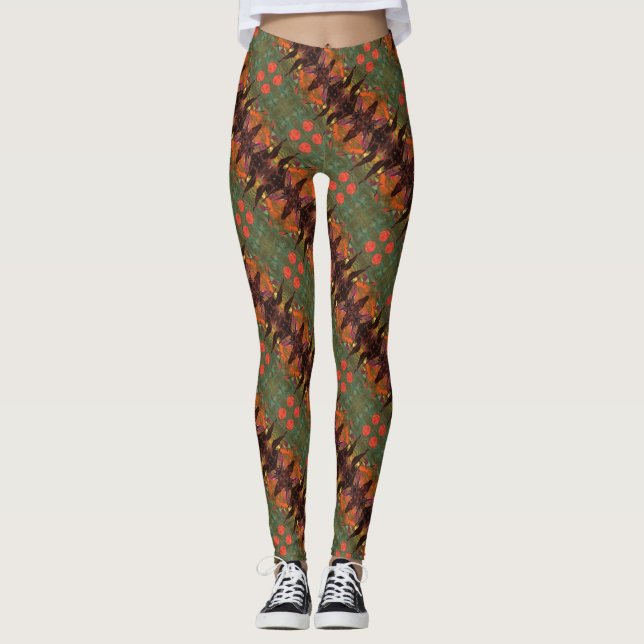 Sci-Fi "Fire Birds"-främmande livsformer under fly Leggings (Framsida)