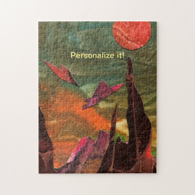 Sci-Fi "Fire Birds"-främmande livsformer under fly Pussel (Vertikal)
