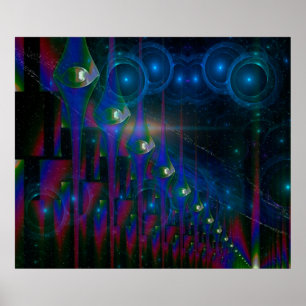 Sci-Fi Grind Abstrakt Fantasy Poster
