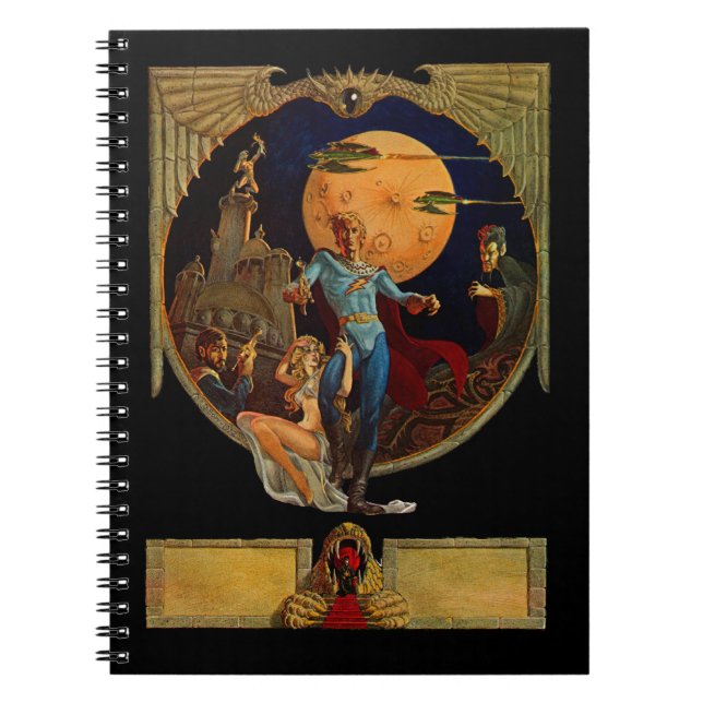 Sci-Fi Hero Anteckningsbok Med Spiral (Framsidan)