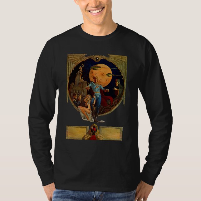 Sci-Fi Hero-film Poster T-Shirt (Framsida)