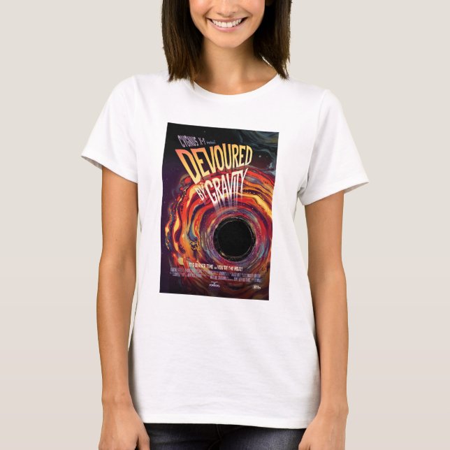 Sci-Fi Horror Movie Ad, avgiven av Gravity T Shirt (Framsida)