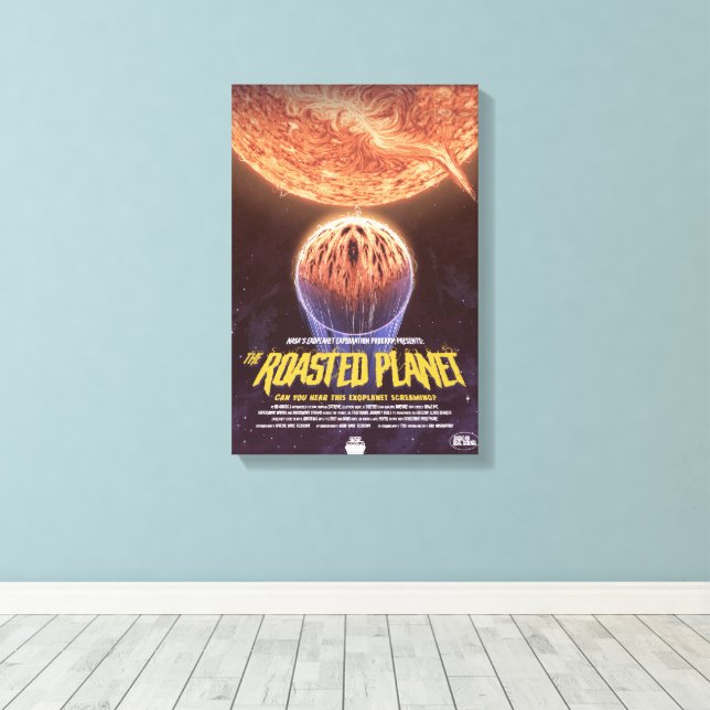 Sci-Fi Horror Movie Ad, den rostade planeten Canvastryck (Insitu (trägolv))