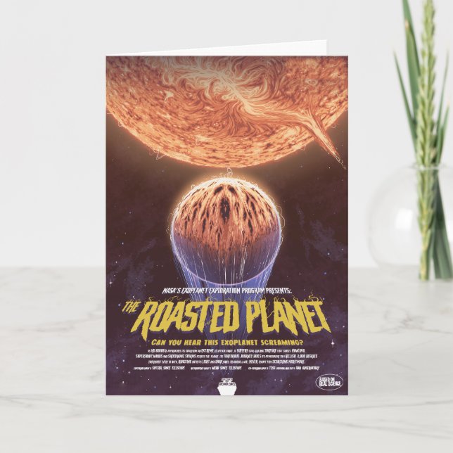 Sci-Fi Horror Movie Ad, den rostade planeten Kort (Framsida)