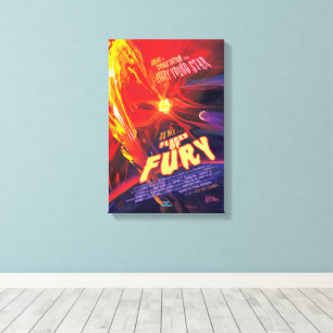 Sci-Fi Horror Movie Ad, Fury-blommor Canvastryck