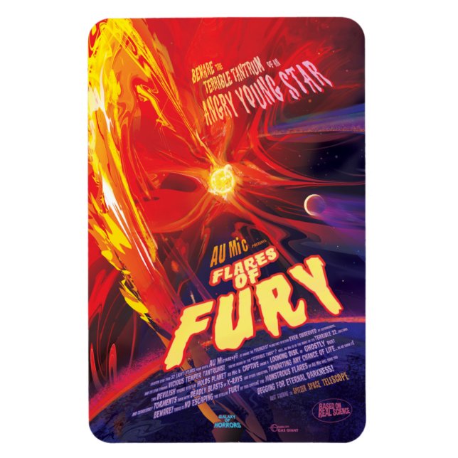Sci-Fi Horror Movie Ad, Fury-blommor Magnet (Vertikal)
