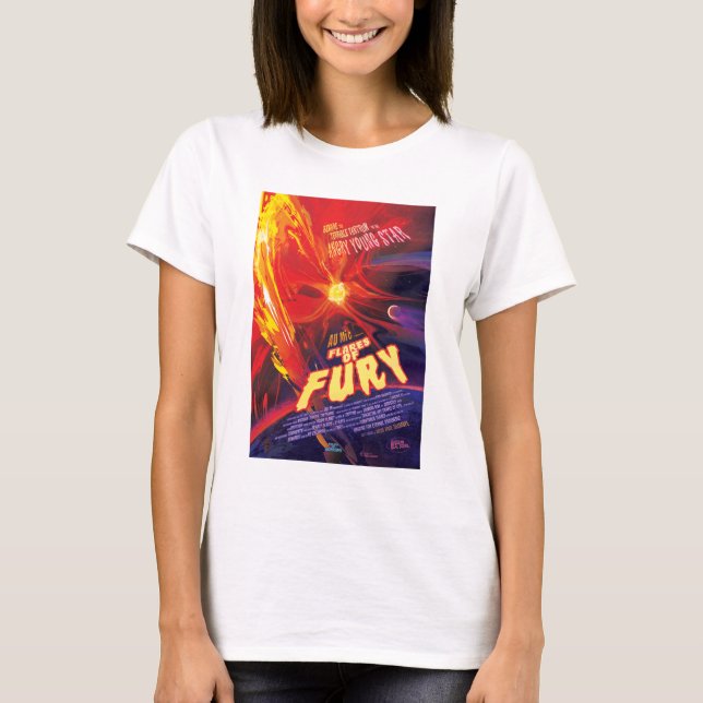 Sci-Fi Horror Movie Ad, Fury-blommor T Shirt (Framsida)