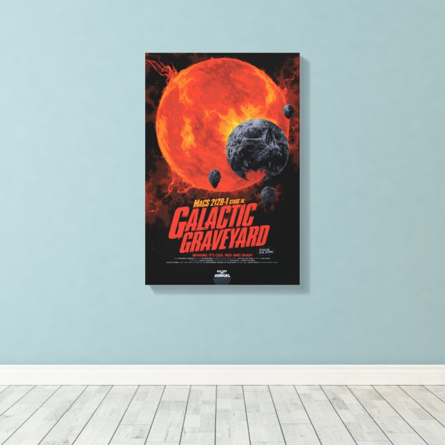 Sci-Fi Horror Movie Ad, Galactic Graveyard Canvastryck (Insitu (trägolv))