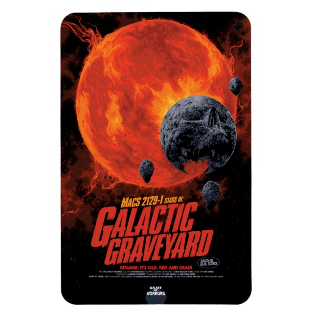 Sci-Fi Horror Movie Ad, Galactic Graveyard Magnet (Vertikal)