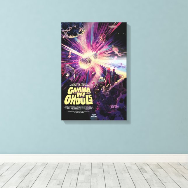 Sci-Fi Horror Movie Ad, Gamma Ray Ghouls Canvastryck (Insitu (trägolv))