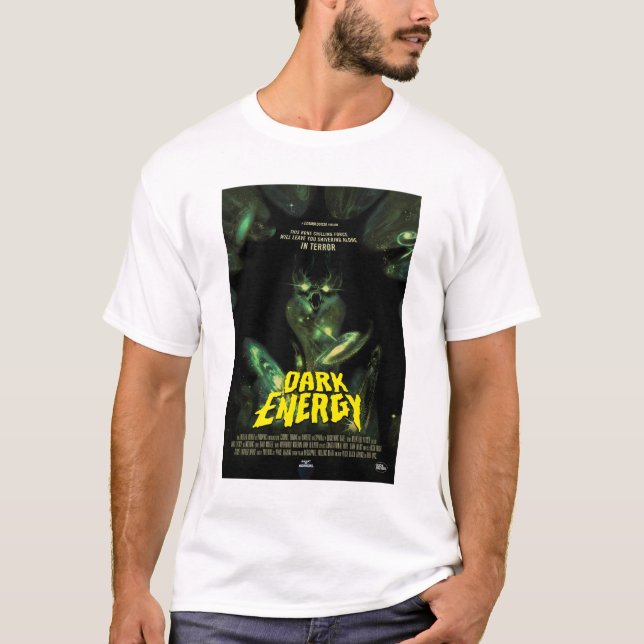 Sci-Fi Horror Movie Ad, Mörk Energy T Shirt (Framsida)
